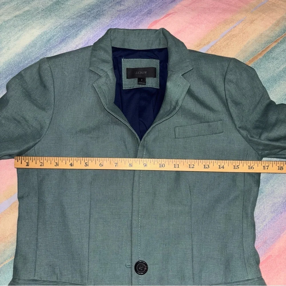 J. Crew - Green linen blazer size 2